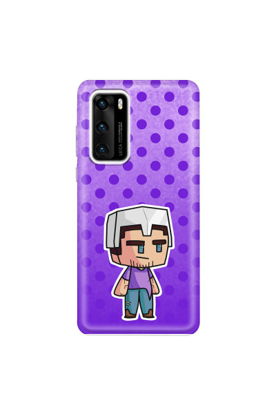 HUAWEI - P40 - Soft Clear Case - Purple Shield Crafter