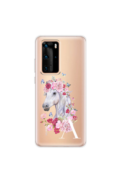 HUAWEI - P40 Pro - Soft Clear Case - Magical Horse White