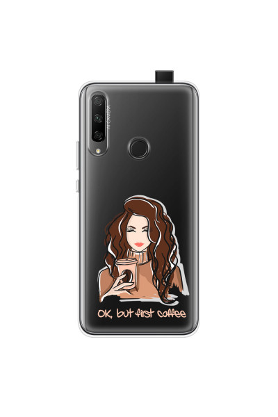 HONOR - Honor 9X - Soft Clear Case - But First Coffee Light