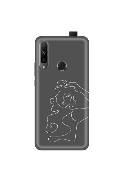 HONOR - Honor 9X - Soft Clear Case - Grey Silhouette