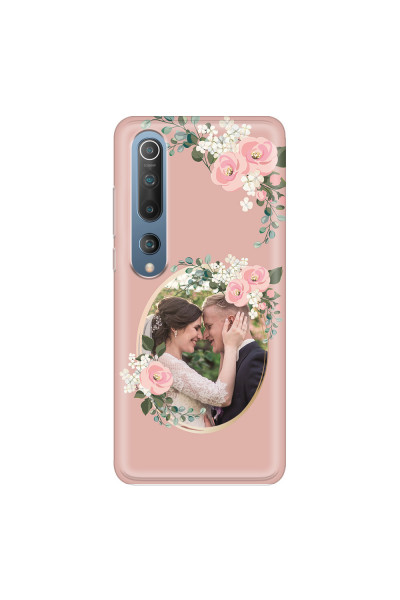 XIAOMI - Mi 10 - Soft Clear Case - Pink Floral Mirror Photo