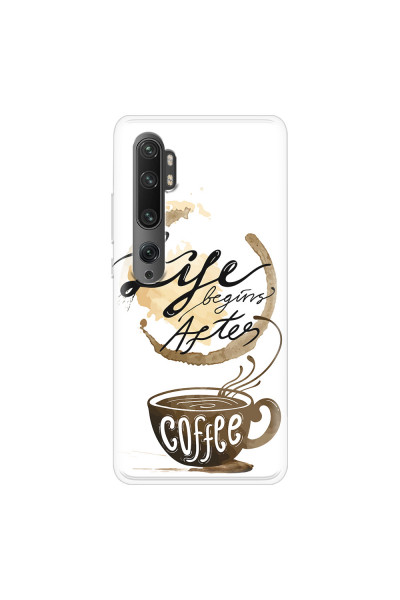 XIAOMI - Mi Note 10 / 10 Pro - Soft Clear Case - Life begins after coffee