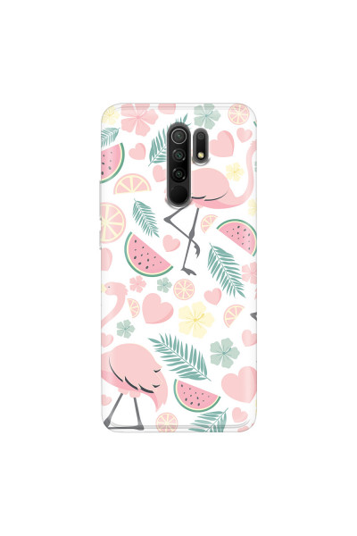 XIAOMI - Redmi 9 - Soft Clear Case - Tropical Flamingo III