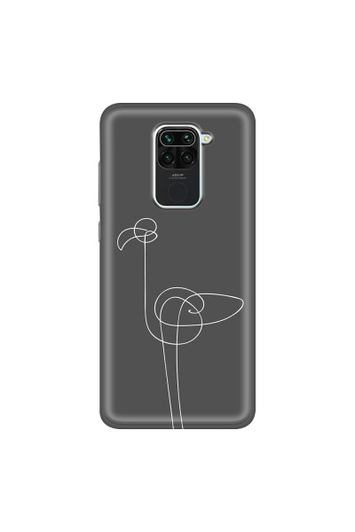 XIAOMI - Redmi Note 9 - Soft Clear Case - Flamingo Drawing