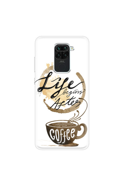 XIAOMI - Redmi Note 9 - Soft Clear Case - Life begins after coffee
