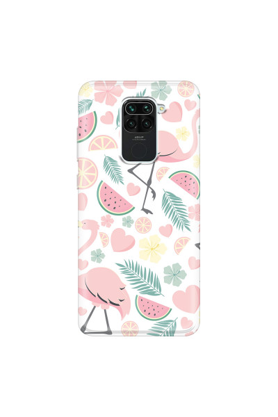 XIAOMI - Redmi Note 9 - Soft Clear Case - Tropical Flamingo III