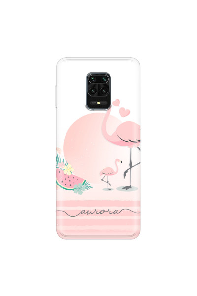 XIAOMI - Redmi Note 9 Pro / Note 9S - Soft Clear Case - Flamingo Vibes Handwritten