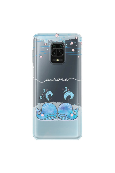XIAOMI - Redmi Note 9 Pro / Note 9S - Soft Clear Case - Little Whales White