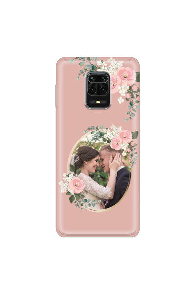 XIAOMI - Redmi Note 9 Pro / Note 9S - Soft Clear Case - Pink Floral Mirror Photo