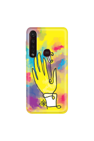 MOTOROLA by LENOVO - Moto G8 Plus - Soft Clear Case - Abstract Hand Paint