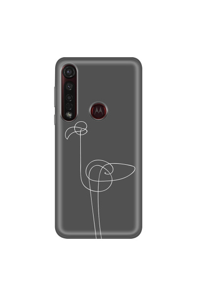 MOTOROLA by LENOVO - Moto G8 Plus - Soft Clear Case - Flamingo Drawing