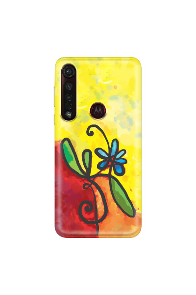 MOTOROLA by LENOVO - Moto G8 Plus - Soft Clear Case - Flower in Picasso Style