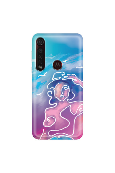 MOTOROLA by LENOVO - Moto G8 Plus - Soft Clear Case - Lady With Seagulls