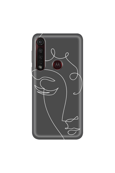 MOTOROLA by LENOVO - Moto G8 Plus - Soft Clear Case - Light Portrait in Picasso Style