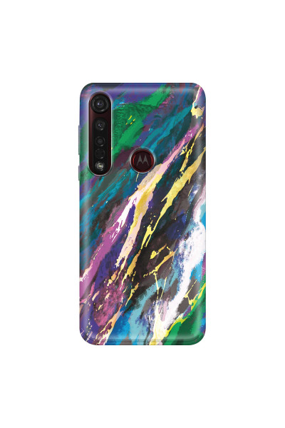 MOTOROLA by LENOVO - Moto G8 Plus - Soft Clear Case - Marble Emerald Pearl