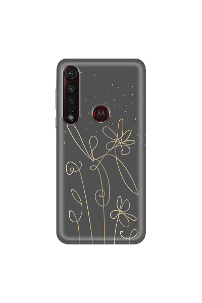 MOTOROLA by LENOVO - Moto G8 Plus - Soft Clear Case - Midnight Flowers