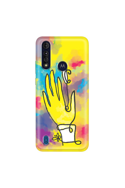 MOTOROLA by LENOVO - Moto G8 Power Lite - Soft Clear Case - Abstract Hand Paint