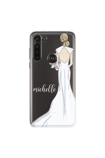 MOTOROLA by LENOVO - Moto G8 Power - Soft Clear Case - Bride To Be Blonde
