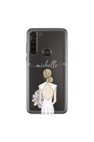MOTOROLA by LENOVO - Moto G8 Power - Soft Clear Case - Bride To Be Blonde II.