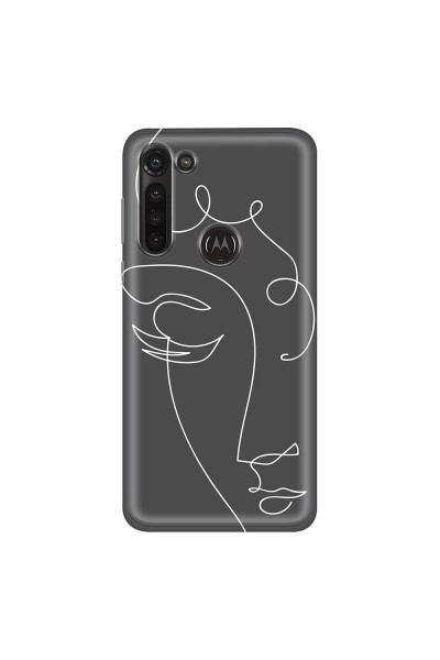 MOTOROLA by LENOVO - Moto G8 Power - Soft Clear Case - Light Portrait in Picasso Style