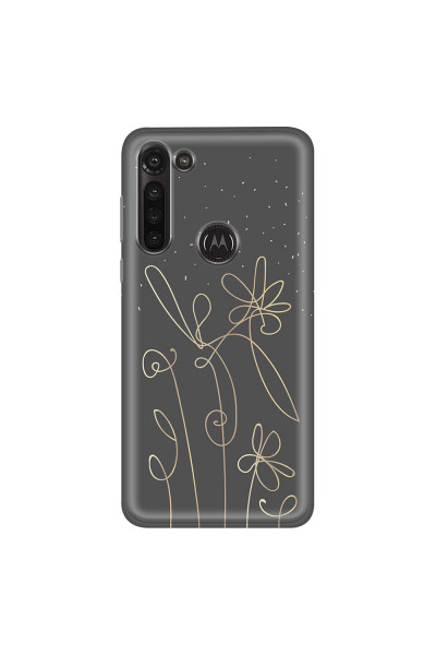 MOTOROLA by LENOVO - Moto G8 Power - Soft Clear Case - Midnight Flowers