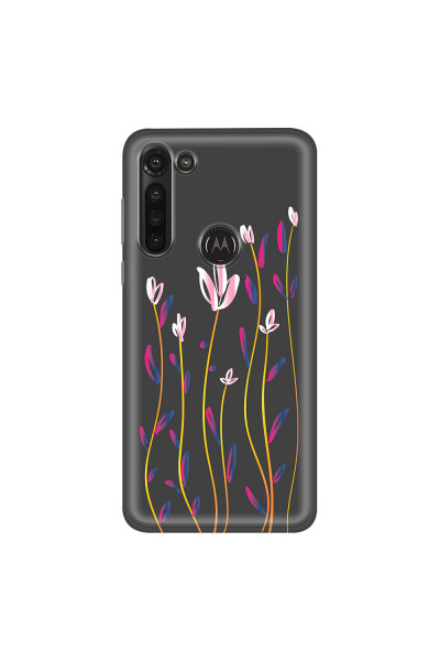 MOTOROLA by LENOVO - Moto G8 Power - Soft Clear Case - Pink Tulips