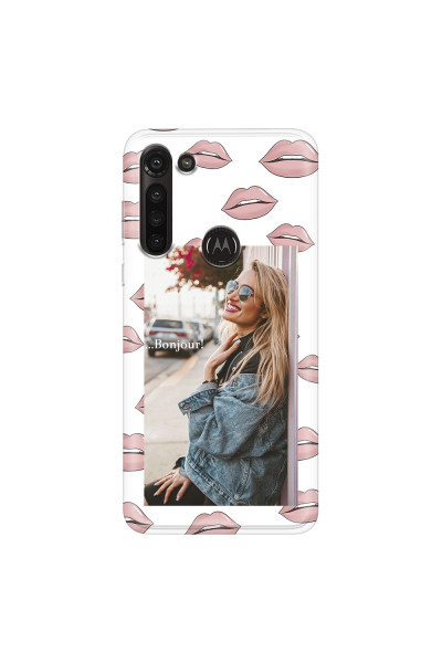 MOTOROLA by LENOVO - Moto G8 Power - Soft Clear Case - Teenage Kiss Phone Case