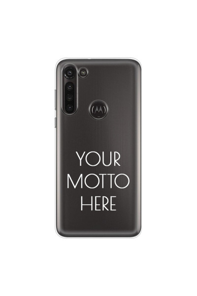 MOTOROLA by LENOVO - Moto G8 Power - Soft Clear Case - Your Motto Here