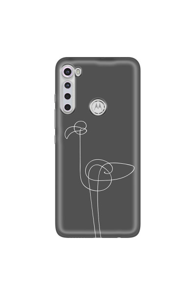 MOTOROLA by LENOVO - Moto One Fusion Plus - Soft Clear Case - Flamingo Drawing