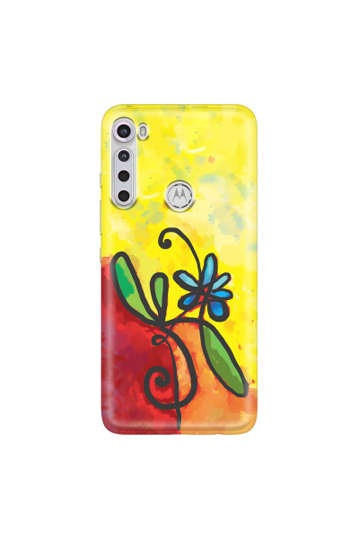 MOTOROLA by LENOVO - Moto One Fusion Plus - Soft Clear Case - Flower in Picasso Style