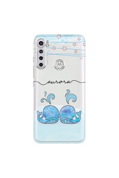 MOTOROLA by LENOVO - Moto One Fusion Plus - Soft Clear Case - Little Whales