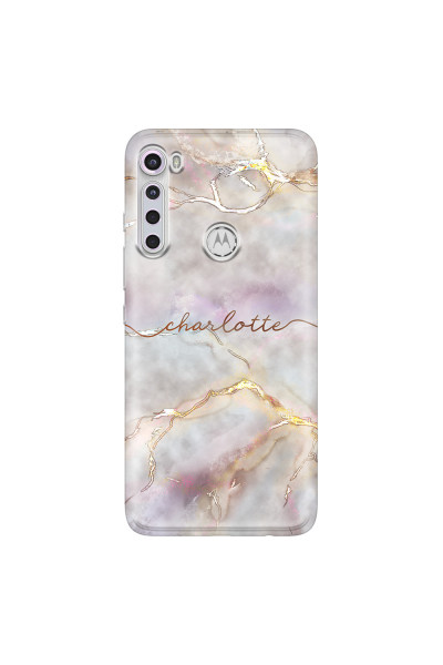 MOTOROLA by LENOVO - Moto One Fusion Plus - Soft Clear Case - Marble Rootage
