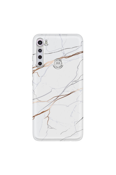 MOTOROLA by LENOVO - Moto One Fusion Plus - Soft Clear Case - Pure Marble Collection IV.