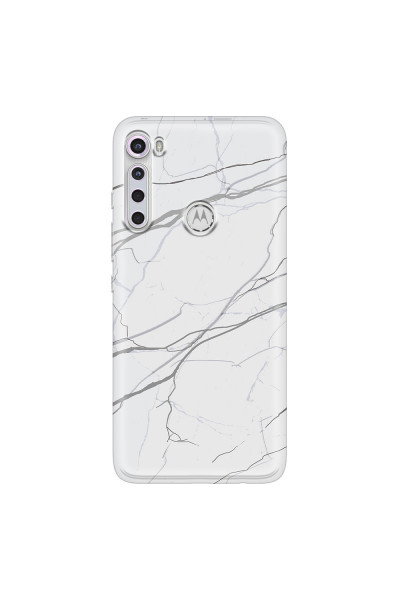 MOTOROLA by LENOVO - Moto One Fusion Plus - Soft Clear Case - Pure Marble Collection V.