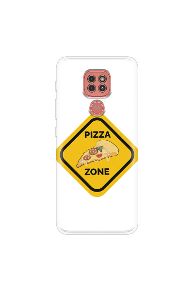 MOTOROLA by LENOVO - Moto G9 Play - Soft Clear Case - Pizza Zone Phone Case