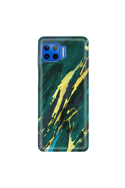 MOTOROLA by LENOVO - Moto G 5G Plus - Soft Clear Case - Marble Emerald Green