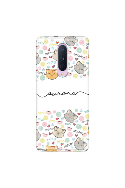 ONEPLUS - OnePlus 8 - Soft Clear Case - Cute Kitten Pattern