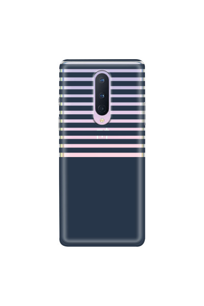 ONEPLUS - OnePlus 8 - Soft Clear Case - Life in Blue Stripes