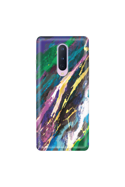 ONEPLUS - OnePlus 8 - Soft Clear Case - Marble Emerald Pearl