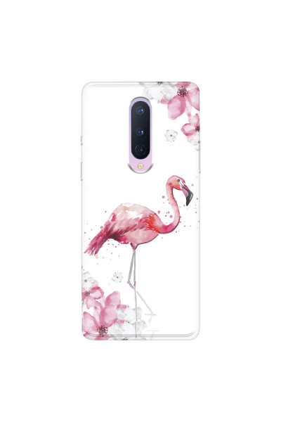 ONEPLUS - OnePlus 8 - Soft Clear Case - Pink Tropes
