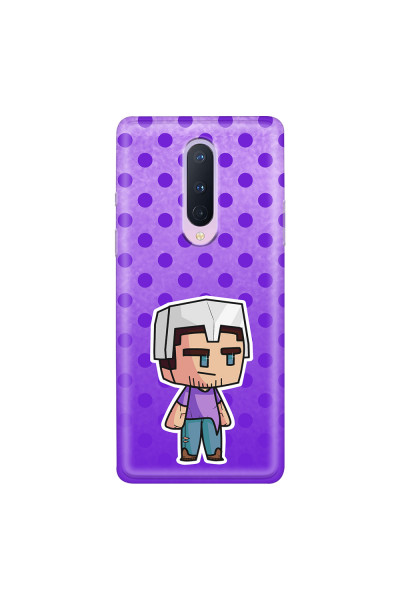 ONEPLUS - OnePlus 8 - Soft Clear Case - Purple Shield Crafter
