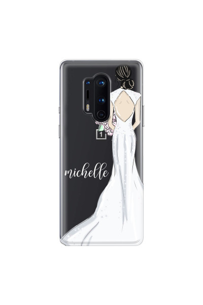ONEPLUS - OnePlus 8 Pro - Soft Clear Case - Bride To Be Blackhair