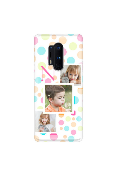 ONEPLUS - OnePlus 8 Pro - Soft Clear Case - Cute Dots Initial