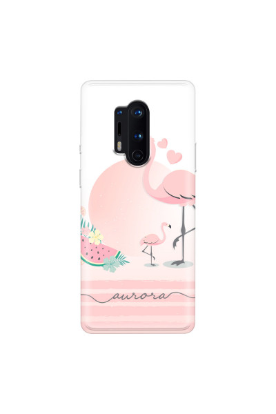 ONEPLUS - OnePlus 8 Pro - Soft Clear Case - Flamingo Vibes Handwritten