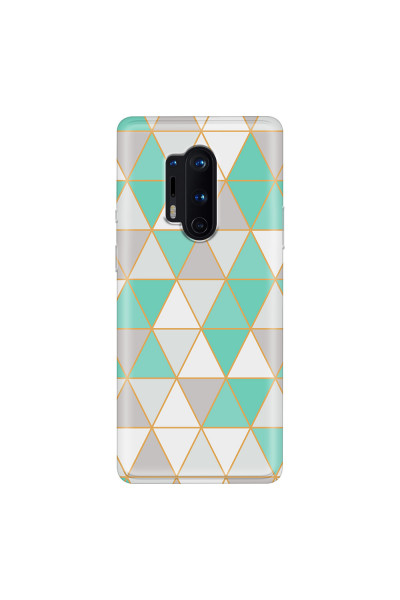 ONEPLUS - OnePlus 8 Pro - Soft Clear Case - Green Triangle Pattern