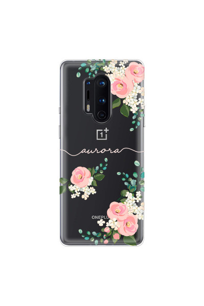 ONEPLUS - OnePlus 8 Pro - Soft Clear Case - Pink Floral Handwritten Light