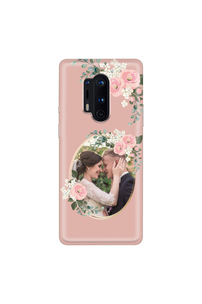 ONEPLUS - OnePlus 8 Pro - Soft Clear Case - Pink Floral Mirror Photo