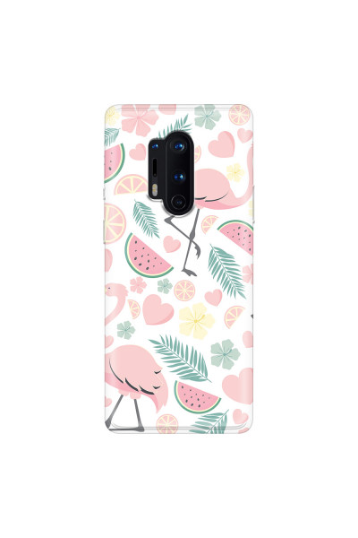ONEPLUS - OnePlus 8 Pro - Soft Clear Case - Tropical Flamingo III