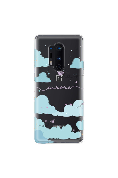 ONEPLUS - OnePlus 8 Pro - Soft Clear Case - Up in the Clouds Purple