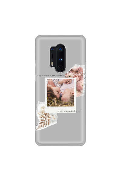 ONEPLUS - OnePlus 8 Pro - Soft Clear Case - Vintage Grey Collage Phone Case